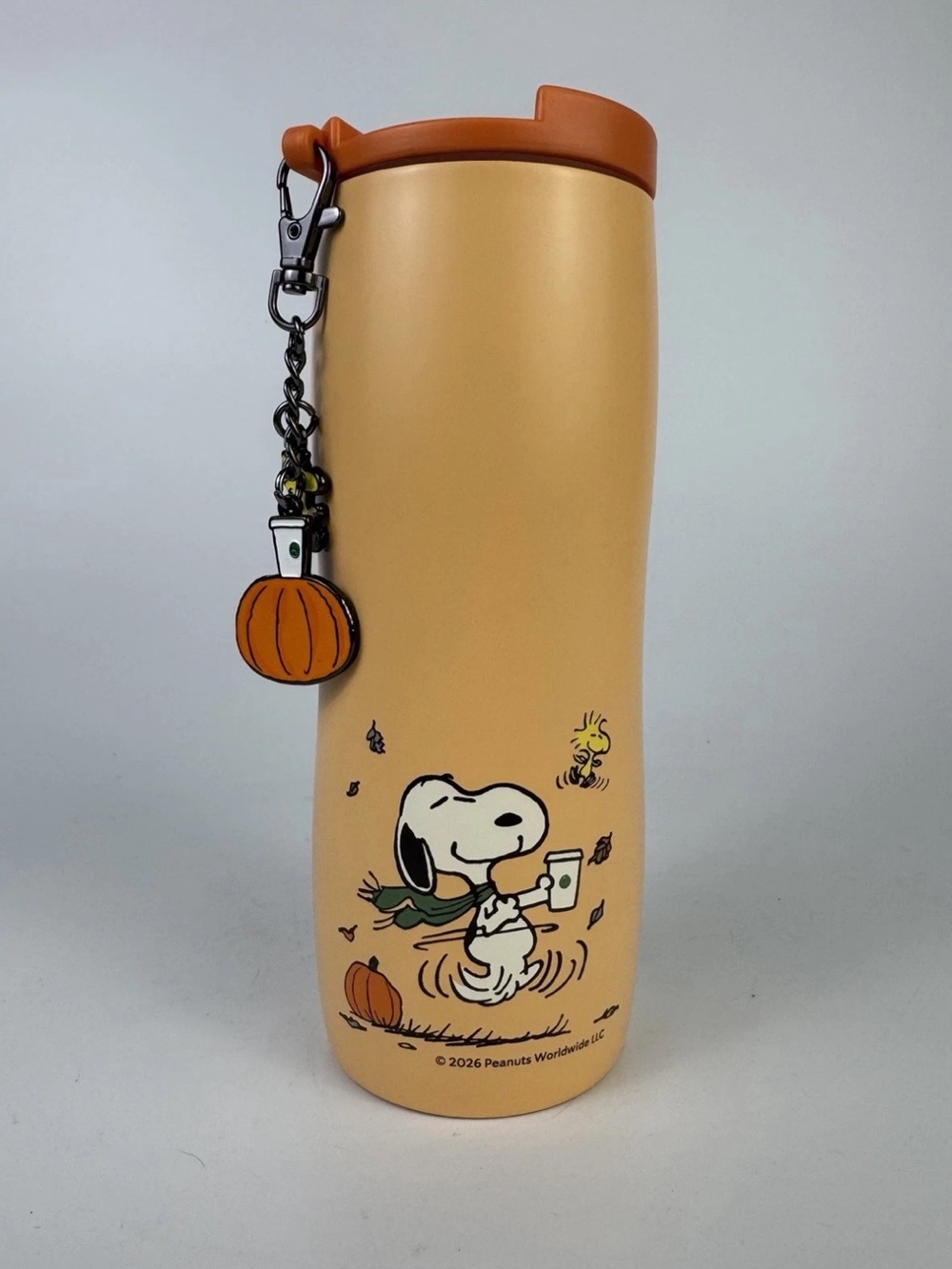 Starbucks x Peanuts Snoopy 16-ounce Stainless Steel Tumbler Orange In Hand